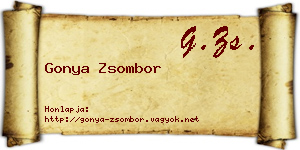 Gonya Zsombor névjegykártya